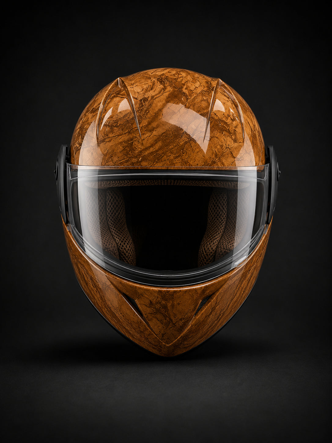 AVRO Wooden Spark helmet - front view