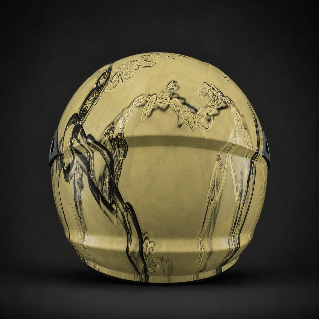Gilded Links helmet - rear view