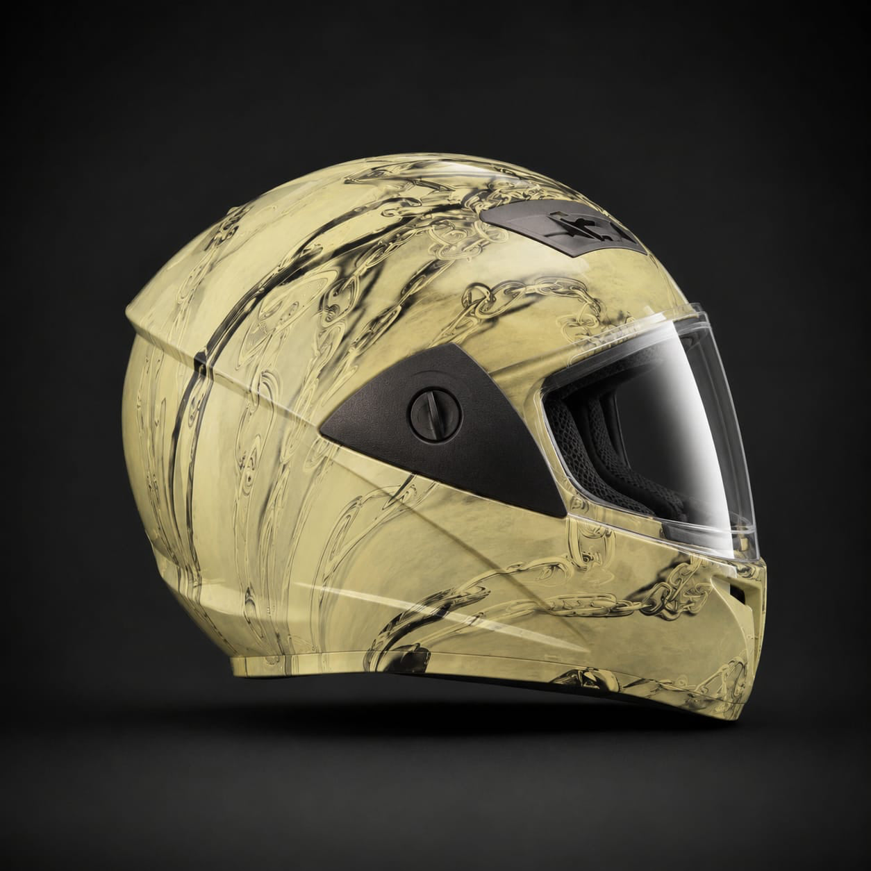 Gilded Links helmet - right side
