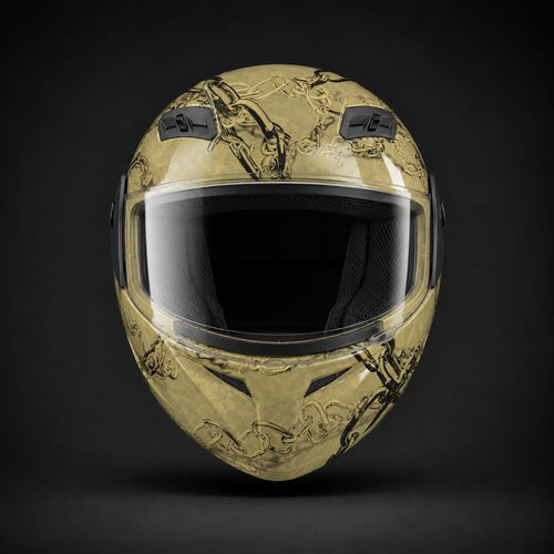Gilded Links helmet - front view