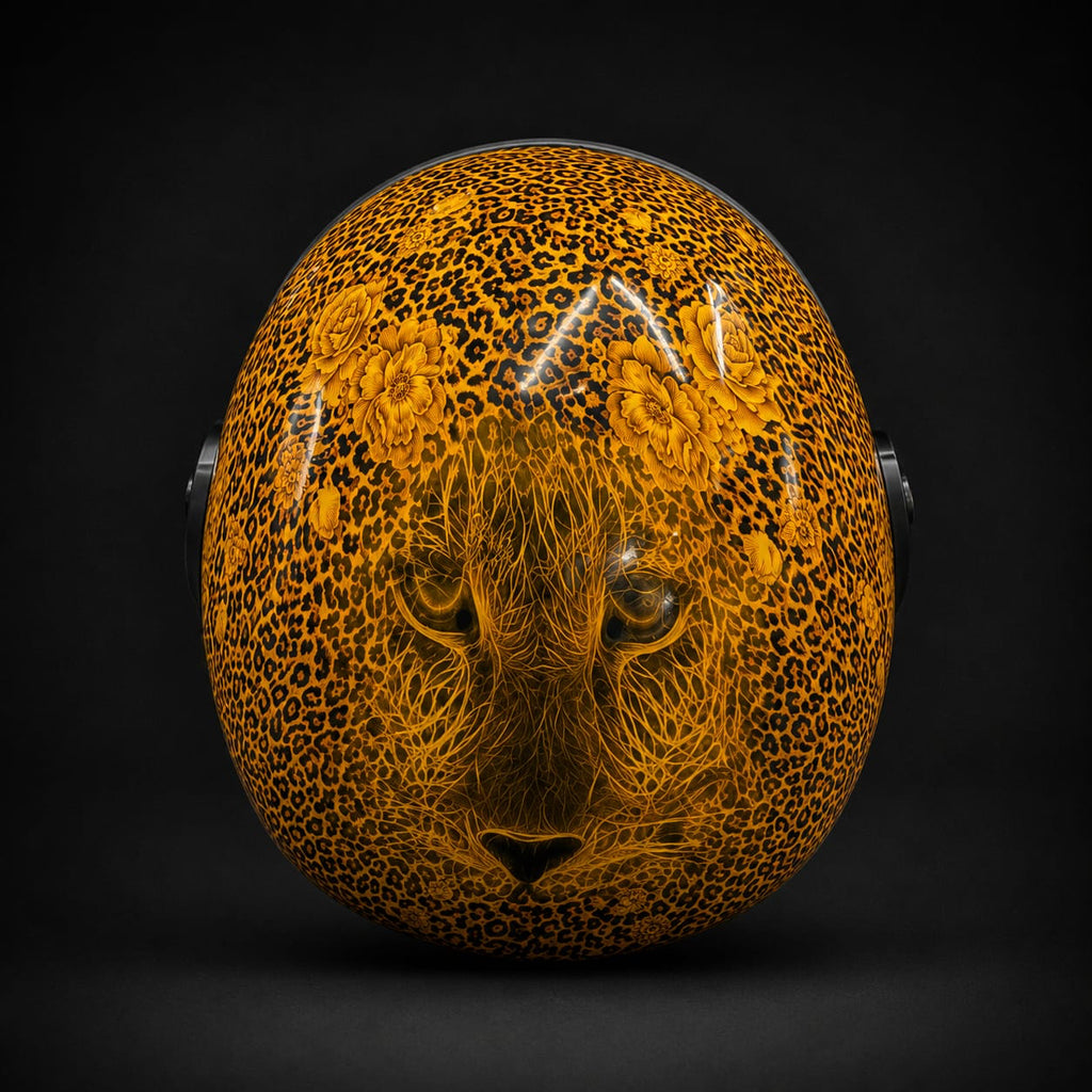 Wild Bloom top leopard face detail